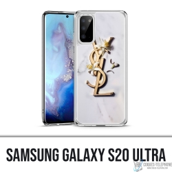 Coque Samsung Galaxy S20 Ultra - YSL Yves Saint Laurent Marbre Fleurs