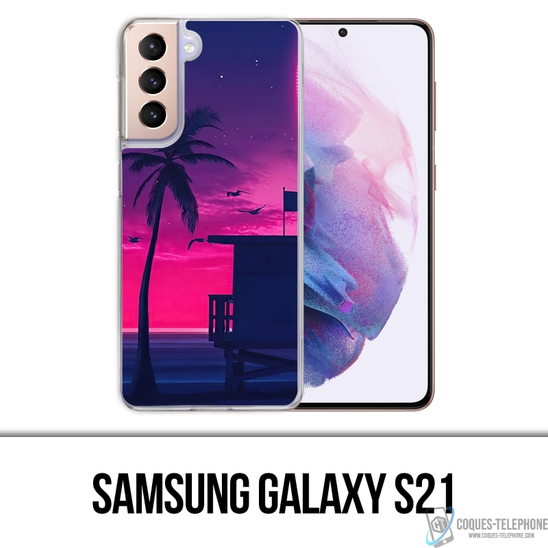 Samsung Galaxy S21 Case - Miami Beach Purple