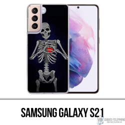 Coque Samsung Galaxy S21 - Coeur Squelette