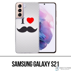 Coque Samsung Galaxy S21 - I Love Moustache