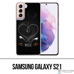 Coque Samsung Galaxy S21 - I Love Music
