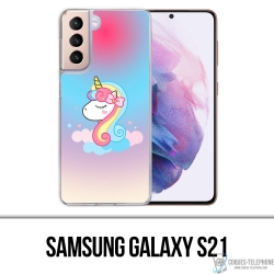 Coque Samsung Galaxy S21 - Licorne Nuage