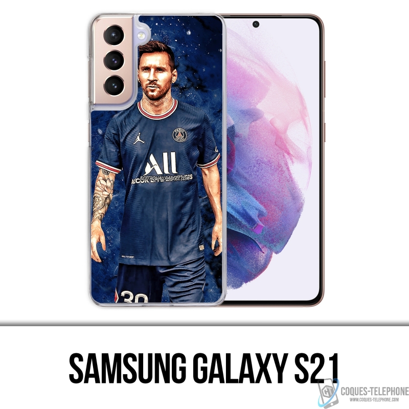 Funda Samsung Galaxy S21 - Messi PSG Paris Splash
