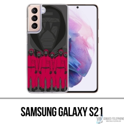 Cover Samsung Galaxy S21 - Agente dei cartoni animati del gioco del calamaro