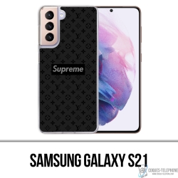 Coque Samsung Galaxy S21 - Supreme Vuitton Black