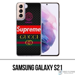 Coque Samsung Galaxy S21 - Versace Supreme Gucci