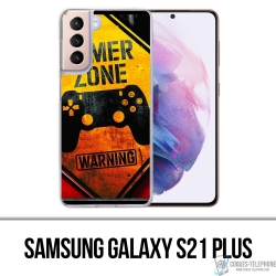 Samsung Galaxy S21 Plus Case - Gamer Zone Warning