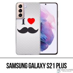 Samsung Galaxy S21 Plus Case - Ich liebe Schnurrbart