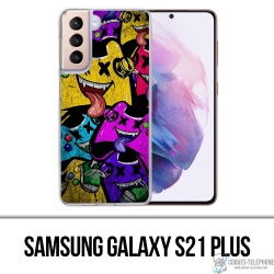 Coque Samsung Galaxy S21 Plus - Manettes Jeux Video Monstres