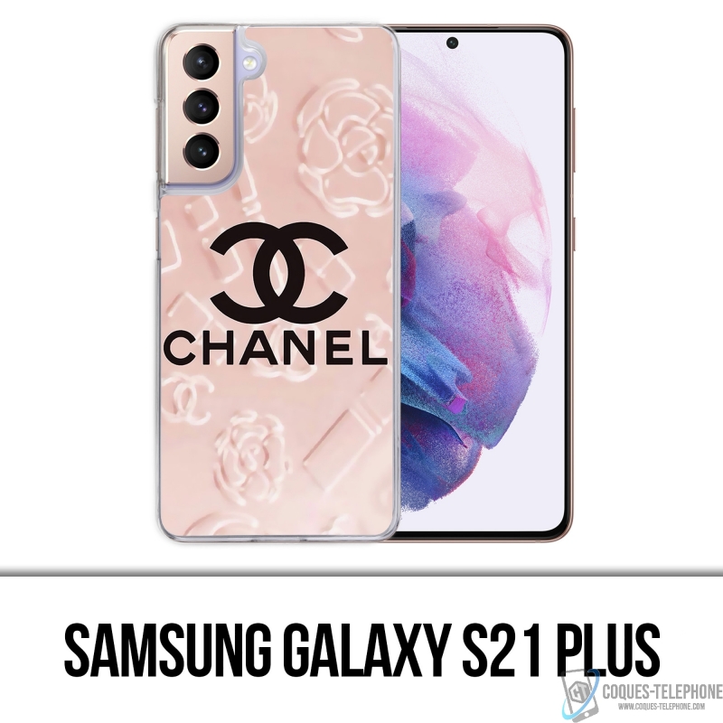 Custodia Samsung Galaxy S21 Plus - Sfondo rosa Chanel
