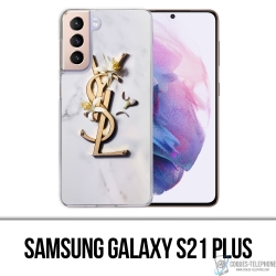 Funda Samsung Galaxy S21 Plus - YSL Yves Saint Laurent Marble Flowers