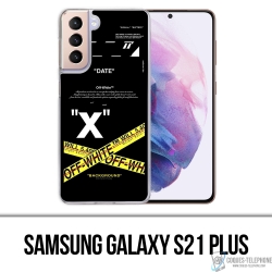 Custodia per Samsung Galaxy S21 Plus - Righe incrociate bianco sporco