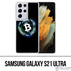 Custodia per Samsung Galaxy S21 Ultra - Logo Bitcoin