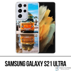 Coque Samsung Galaxy S21 Ultra - Combi VW Plage Surf