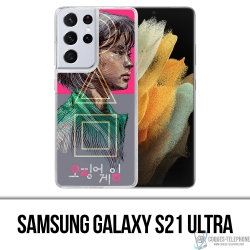 Custodia per Samsung Galaxy S21 Ultra - Ragazza gioco di calamari Fanart