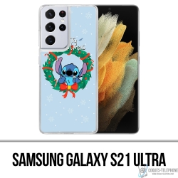 Custodia per Samsung Galaxy S21 Ultra - Stitch Merry Christmas