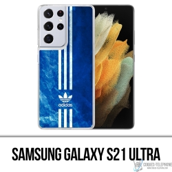 Custodia per Samsung Galaxy S21 Ultra - Strisce Blu Adidas