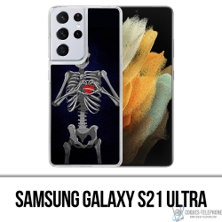 Coque Samsung Galaxy S21 Ultra - Coeur Squelette
