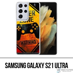 Coque Samsung Galaxy S21 Ultra - Gamer Zone Warning