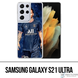 Coque Samsung Galaxy S21 Ultra - Messi PSG Paris Splash