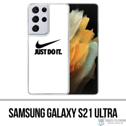 Samsung Galaxy S21 Ultra Case - Nike Just Do It Weiß