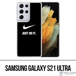 Coque Samsung Galaxy S21 Ultra - Nike Just Do It Noir
