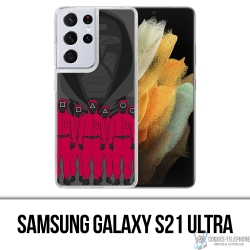 Custodia Samsung Galaxy S21 Ultra - Agente dei cartoni animati del gioco del calamaro