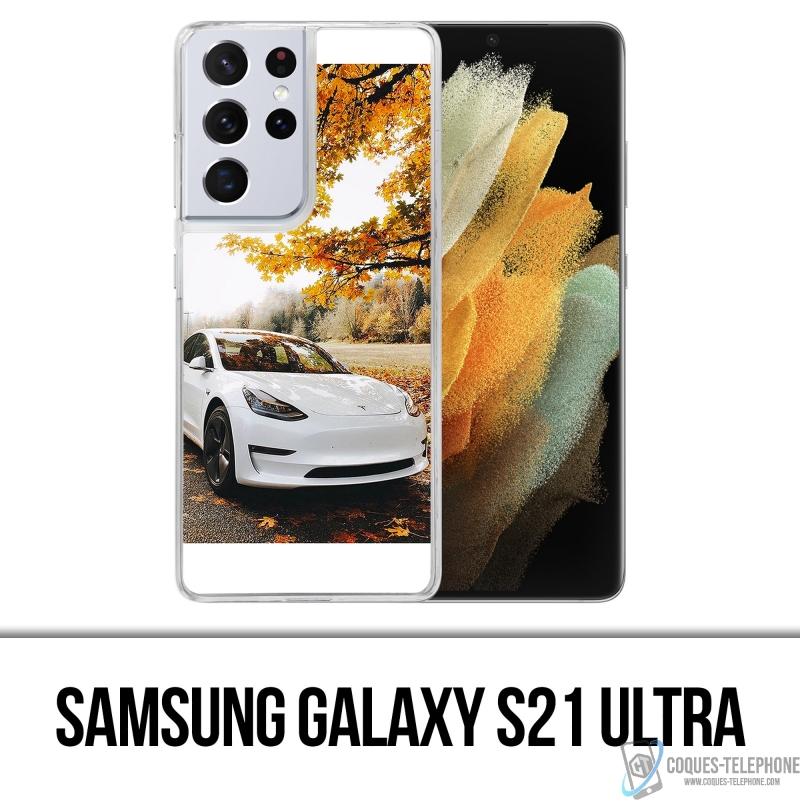 Coque Samsung Galaxy S21 Ultra - Tesla Automne