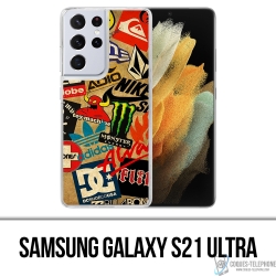 Coque Samsung Galaxy S21 Ultra - Skate Logo Vintage