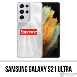 Coque Samsung Galaxy S21 Ultra - Supreme Montagne Blanche