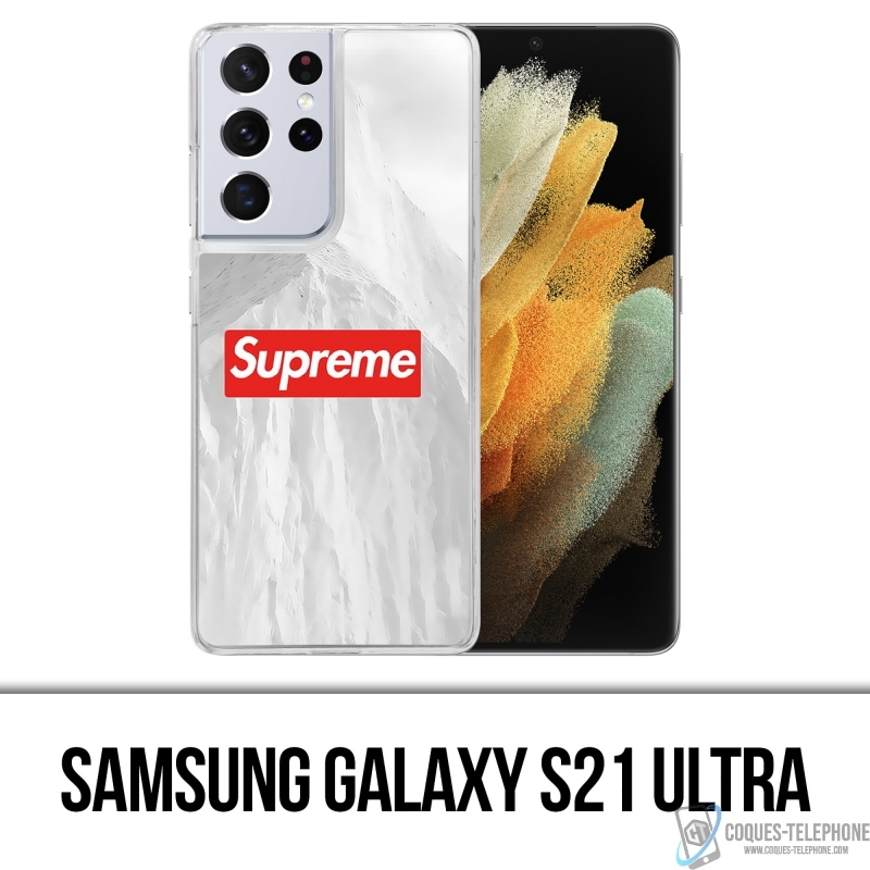 Coque Samsung Galaxy S21 Ultra - Supreme Montagne Blanche