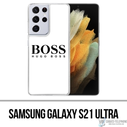 Coque Samsung Galaxy S21 Ultra - Hugo Boss Blanc