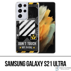 Funda Samsung Galaxy S21 Ultra - Blanco roto con teléfono táctil