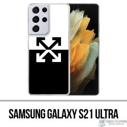 Custodia per Samsung Galaxy S21 Ultra - Logo bianco sporco