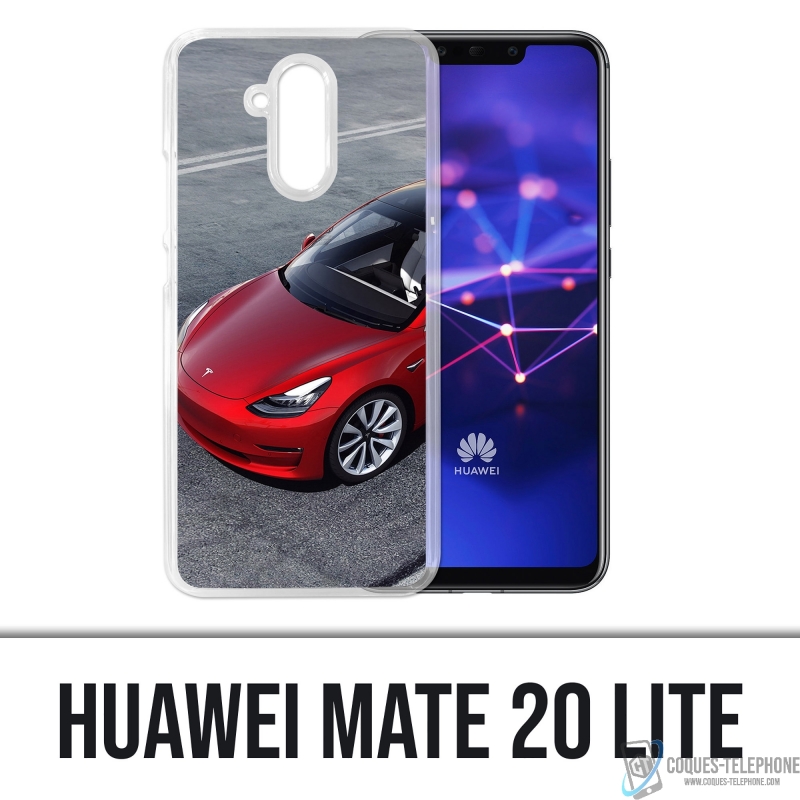 Custodia Huawei Mate 20 Lite - Tesla Model 3 Rossa