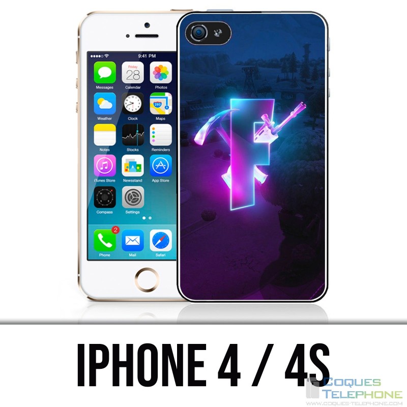 Coque iPhone 4 / 4S - Fortnite Logo Glow