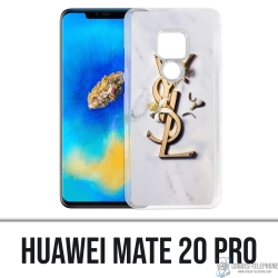 Coque Huawei Mate 20 Pro - YSL Yves Saint Laurent Marbre Fleurs