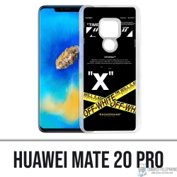 Custodia Huawei Mate 20 Pro - Righe incrociate bianco sporco