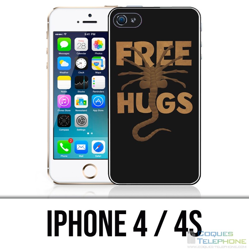 Coque iPhone 4 / 4S - Free Hugs Alien