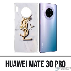 Funda Huawei Mate 30 Pro - YSL Yves Saint Laurent Marble Flowers