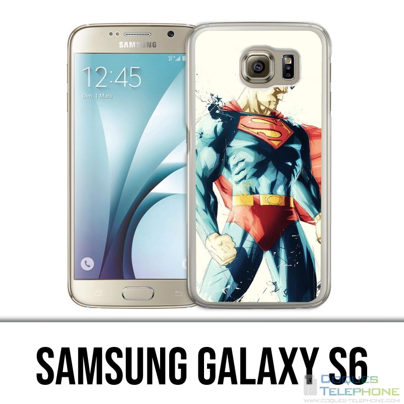 Samsung Galaxy S6 Hülle - Superman Paintart