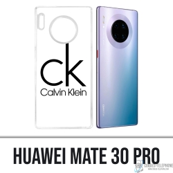 Funda para Huawei Mate 30 Pro - Logotipo de Calvin Klein Blanco