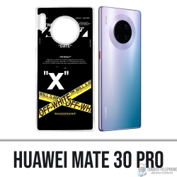 Huawei Mate 30 Pro Case - Weiß gekreuzte Linien