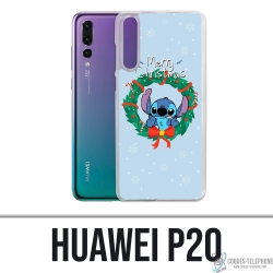 Custodia Huawei P20 - Stitch Buon Natale