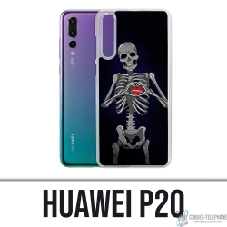 Coque Huawei P20 - Coeur Squelette