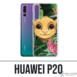 Custodia Huawei P20 - Disney Simba Baby Leaves