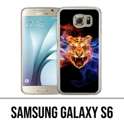 Coque Samsung Galaxy S6 - Tigre Flammes