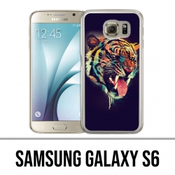 Carcasa Samsung Galaxy S6 - Pintura Tigre