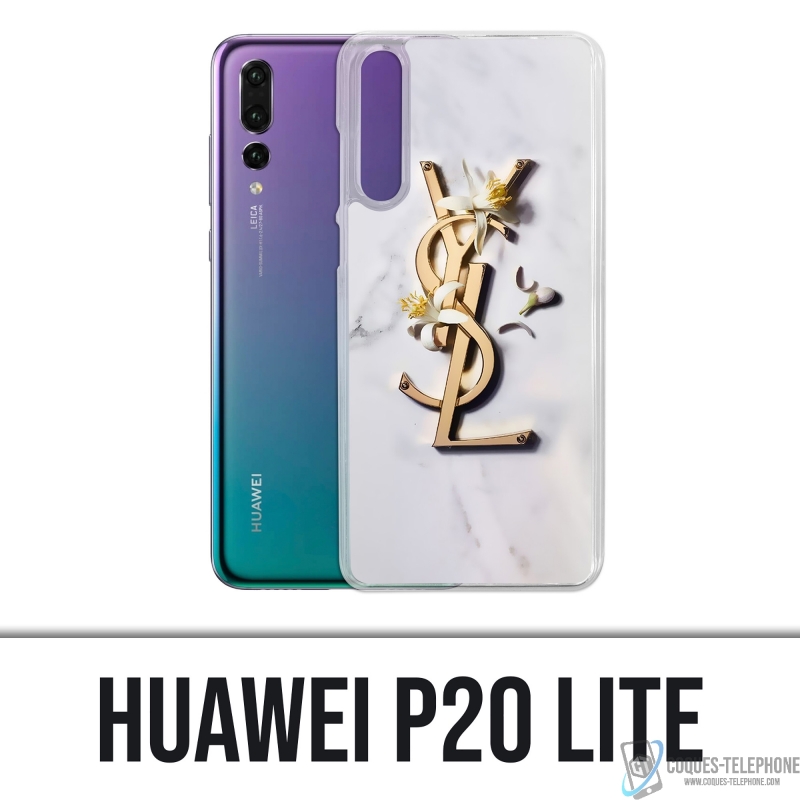 Custodia Huawei P20 Lite - YSL Yves Saint Laurent Marble Flowers