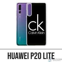 Custodia Huawei P20 Lite - Logo Calvin Klein Nera